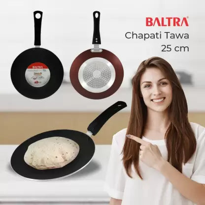 Baltra Induction Base Non-Stick Dosa Tawa 25 CM BTN-235 Tawa 25 cm diameter  (Aluminium, Non-stick, Induction Bottom) Baltra Induction Base Non-Stick Dosa Tawa 25 CM BTN-235 Tawa 25 cm diameter  (Aluminium, Non-stick, Induction Bottom)